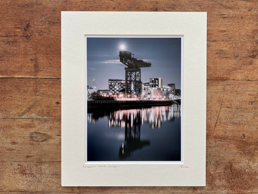 Full moon over Finnieston crane, Glasgow