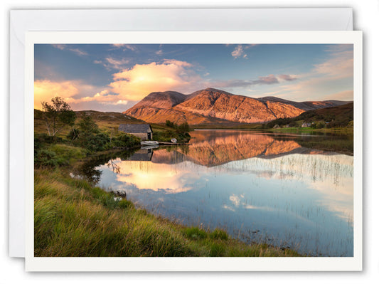 Arkle & Loch Stack, Sutherland - Scotland Greeting Card - Blank Inside