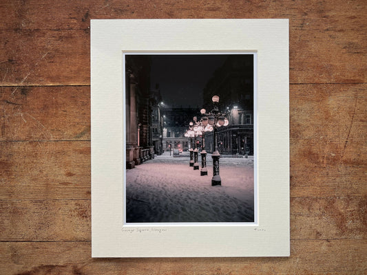 A freezing view Glasgow city chambers fine art print