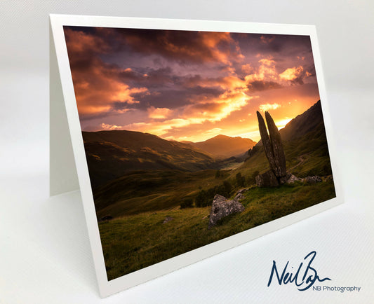 Fionn's Rock, Glen Lyon - Scotland Greeting Card - Blank Inside