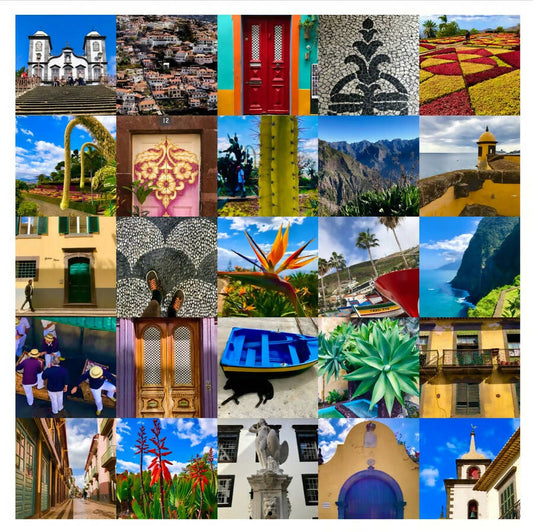 ‘Madeira’ signed square mounted print 30 x 30cm