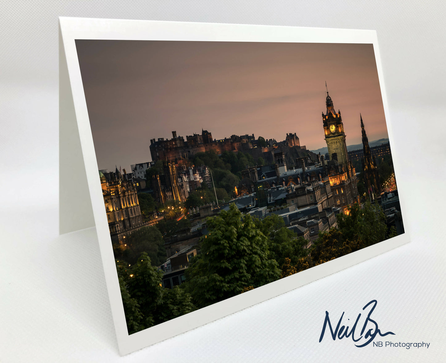 Edinburgh Castle from Calton Hill - Scotland Greeting Card - Blank Inside
