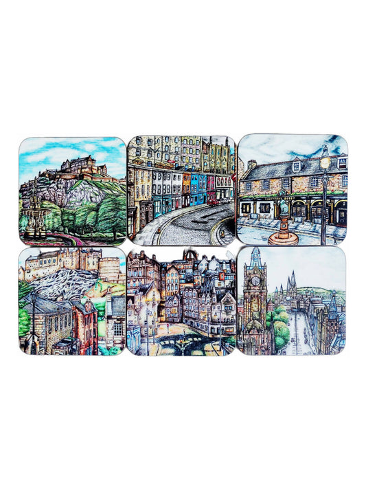 Handcrafted Edinburgh Art Coasters