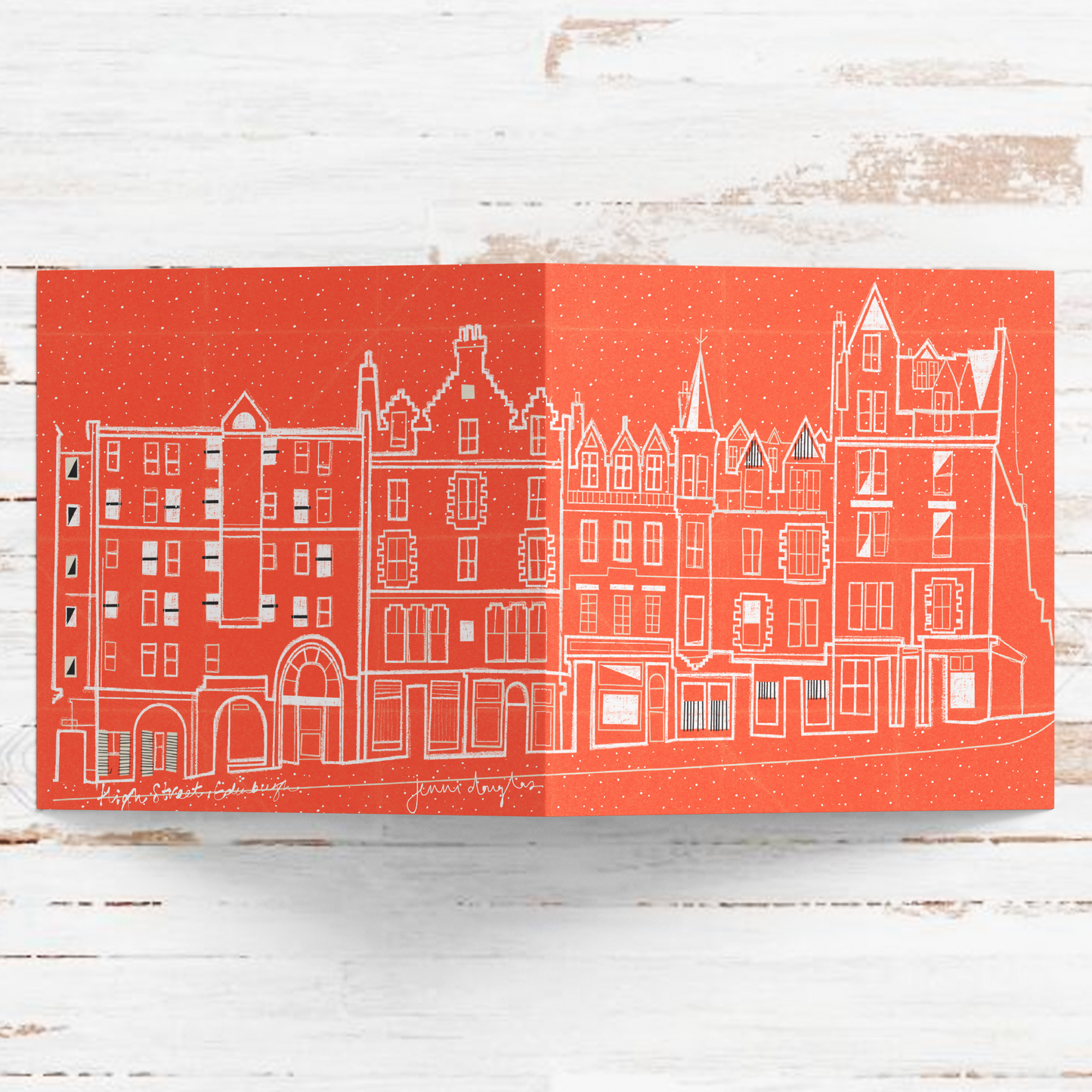 Edinburgh High Street Wraparound Card (choose colours)
