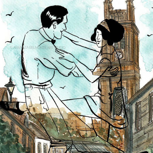 Our first date at Circus Lane- art print