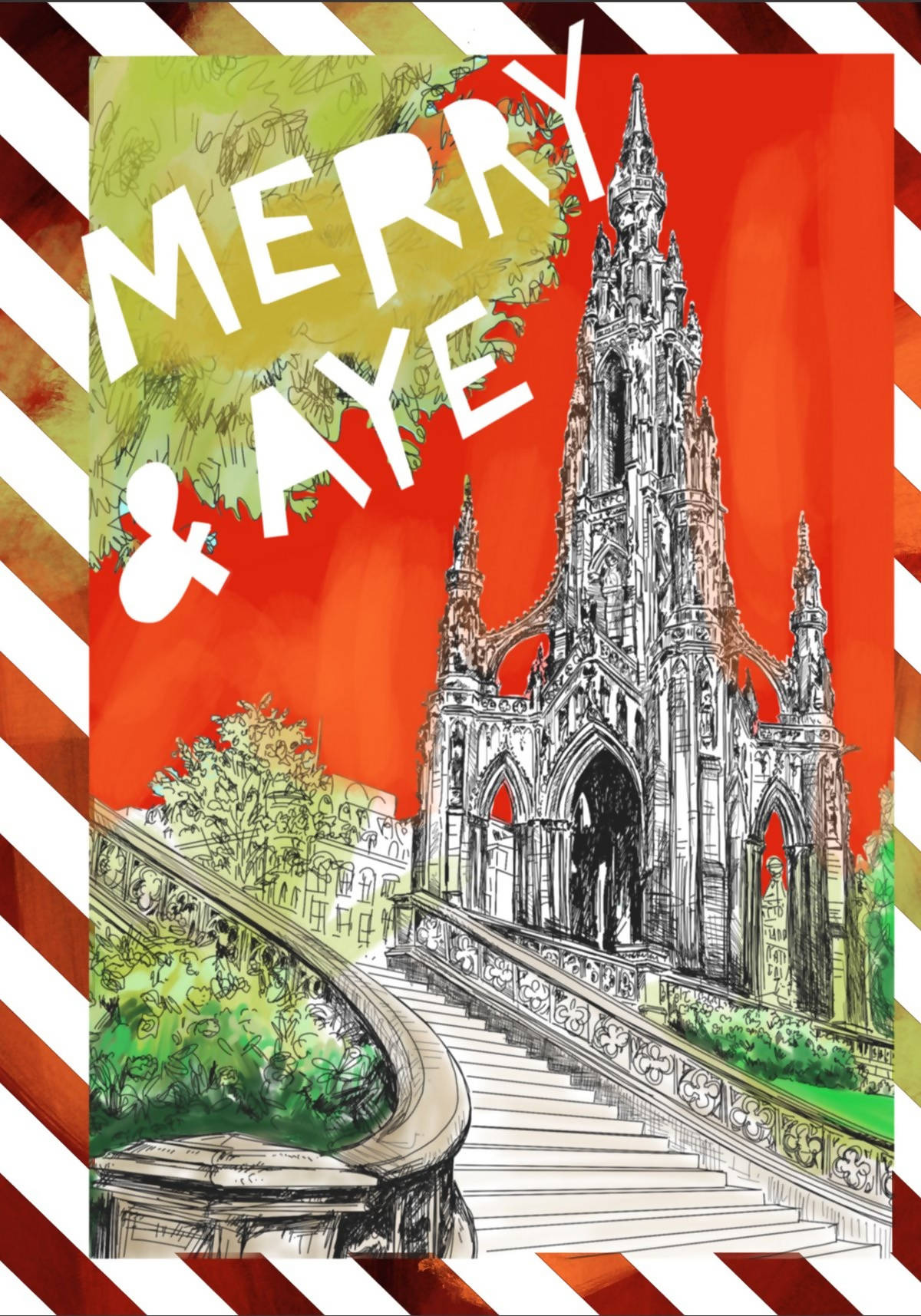 Merry & Aye Christmas Card