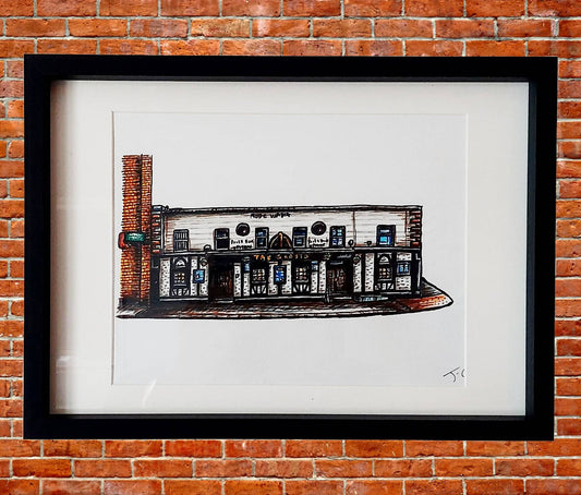 The Scotia Pub Glasgow, Scotland framed Giclee art Print