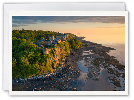 Ailsa Craig & Culzean Castle, Ayrshire - Scotland Greeting Card - Blank Inside