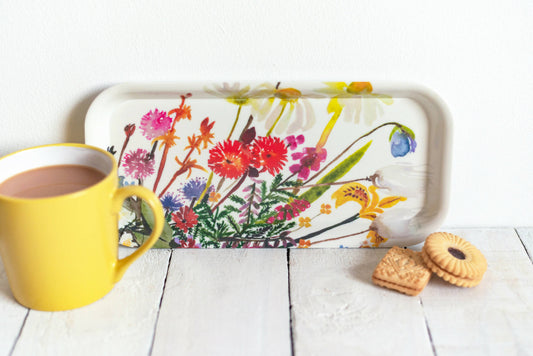 Wildflowers Bouquet Watercolour Snack Tray