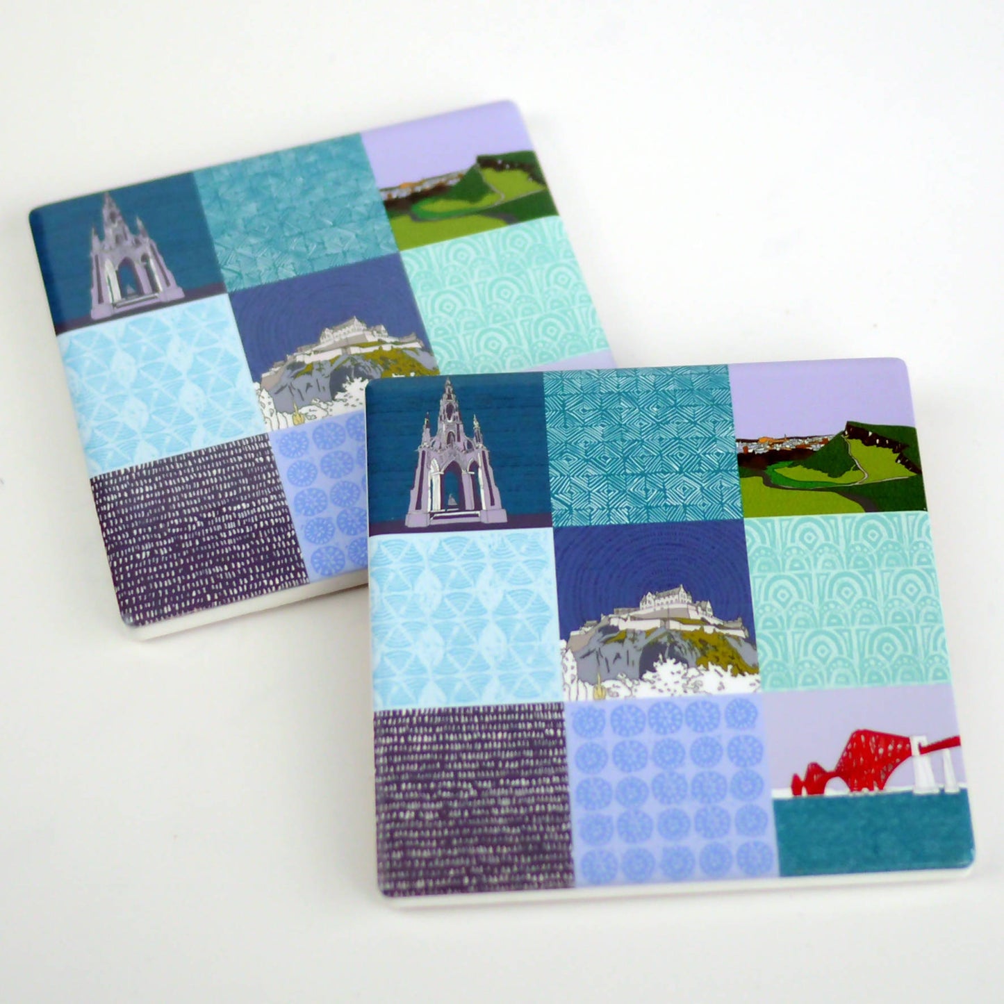 Patchwork Mix Ceramic Coasters