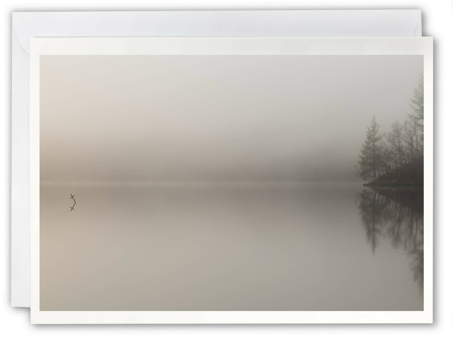 Misty Loch Ard, The Trossachs - Scotland Greeting Card - Blank Inside