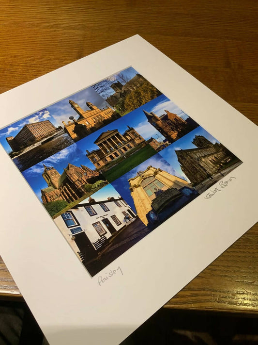 Paisley signed square print 30 x 30cm