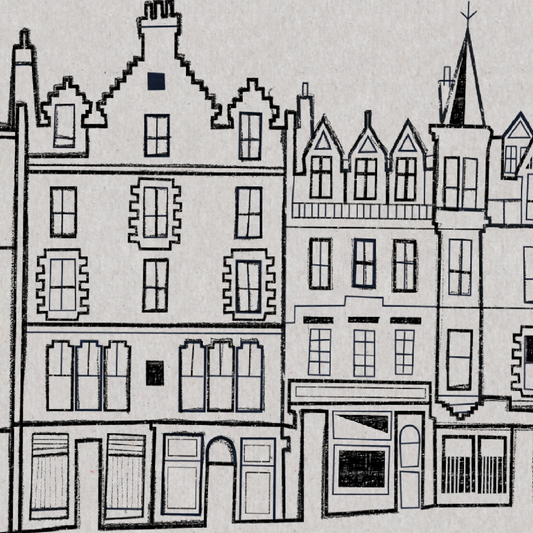 Edinburgh High Street Print (Buff)
