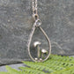 Silver toadstool necklace