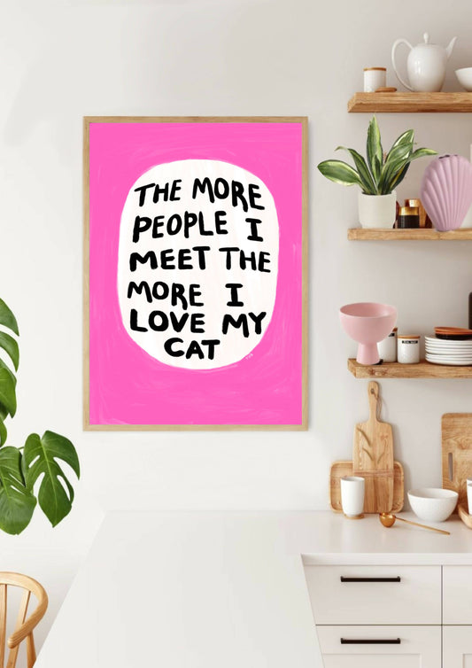 Funny Cat Love Print