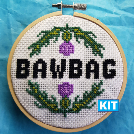 Bawbag Cross Stitch Kit