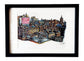 Glasgow skyline, Scotland framed Giclee art Print