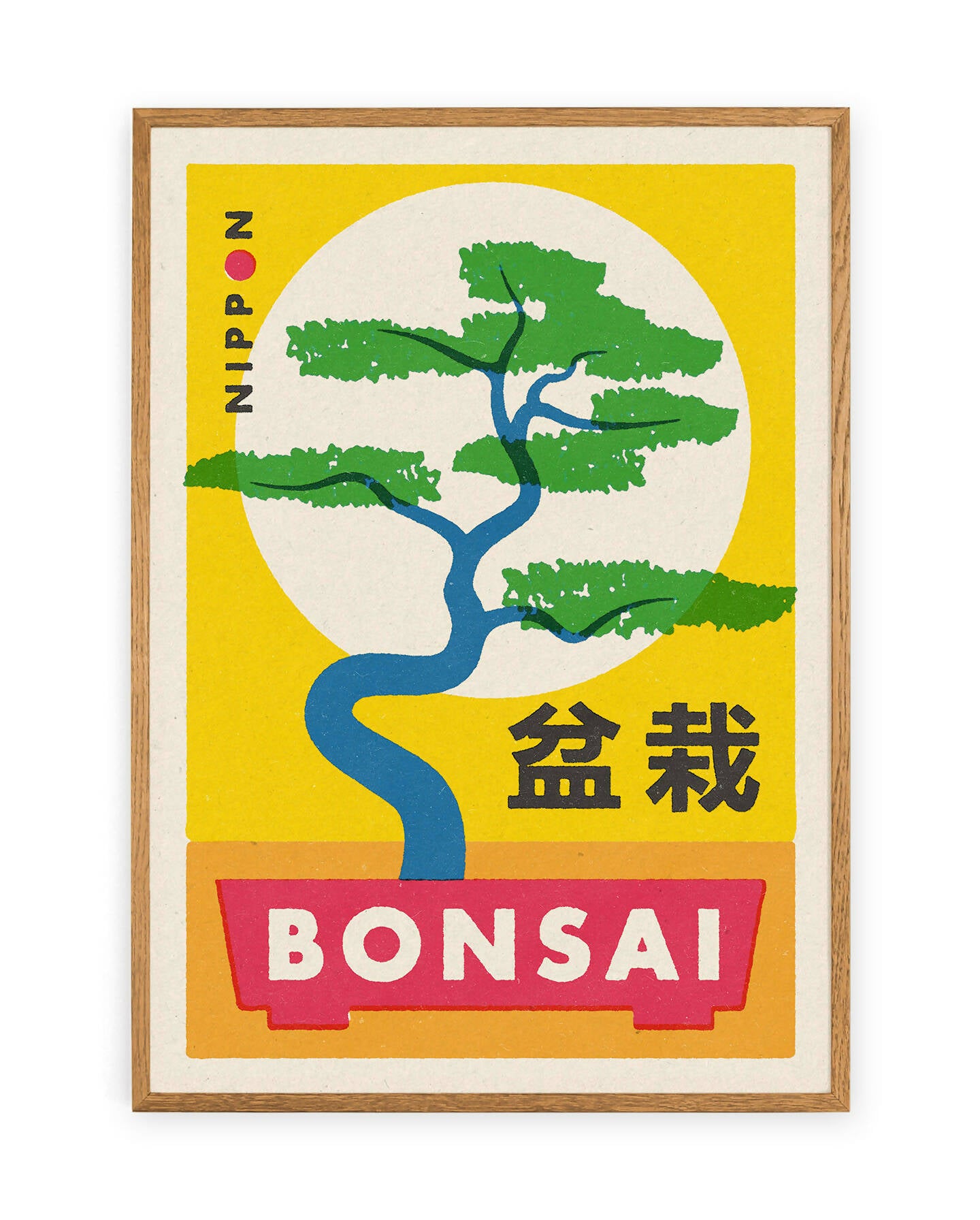 Bonsai Japanese Matchbox Label Style Print