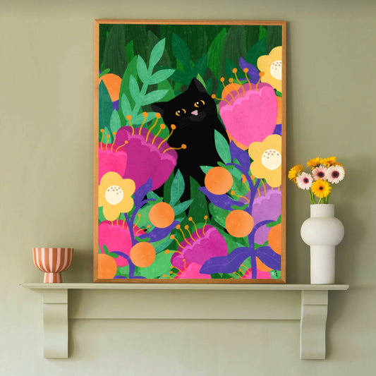 Cat In The Wild Print