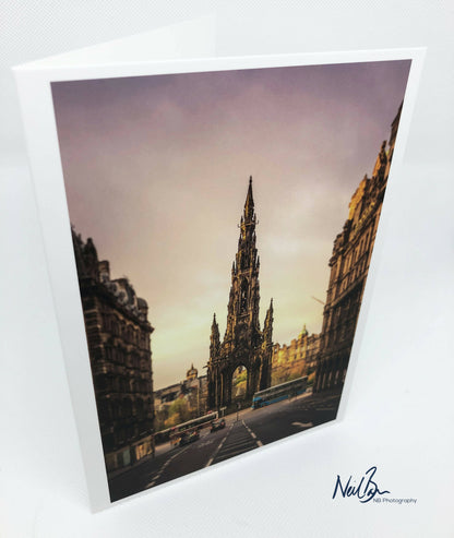 The Scott Monument, Edinburgh - Scotland Greeting Card - Blank Inside