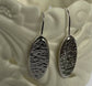 Sterling silver textured oval earrings