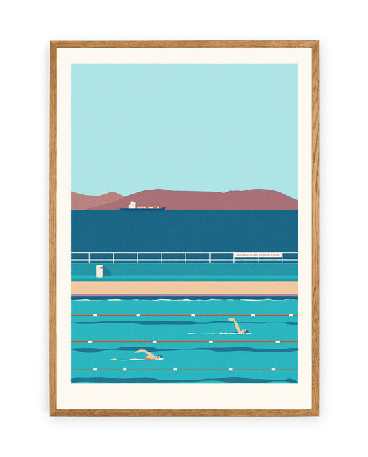 Gourock Outdoor Swimming Pool Lido Art Print