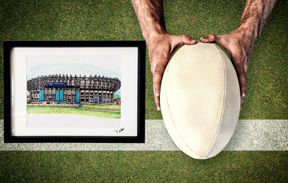 Edinburgh Art Print- BT Murrayfield stadium
