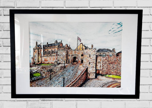 Stirling Castle, Scotland framed Giclee art Print