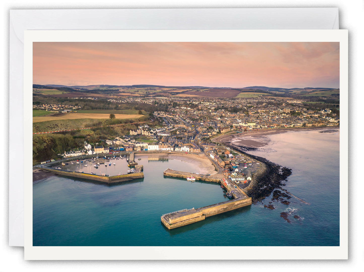 Stonehaven Harbour, Aberdeenshire - Scotland Greeting Card - Blank Inside
