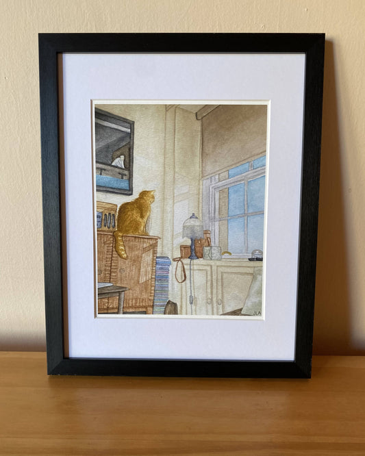 Cat by Window, Giclee Print