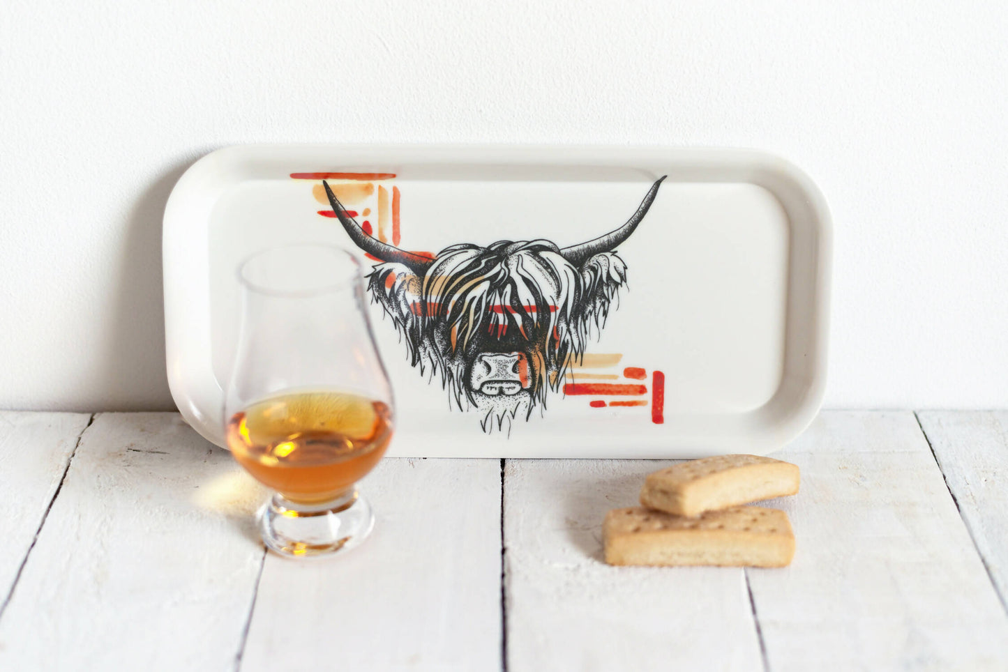 Highland Coo Watercolour Snack Tray