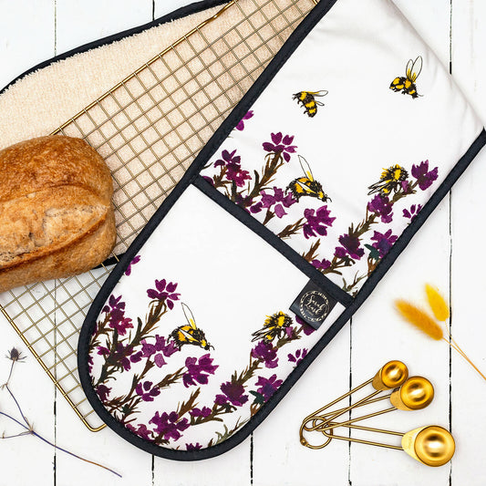 Heather & Honey Watercolour Oven Gloves