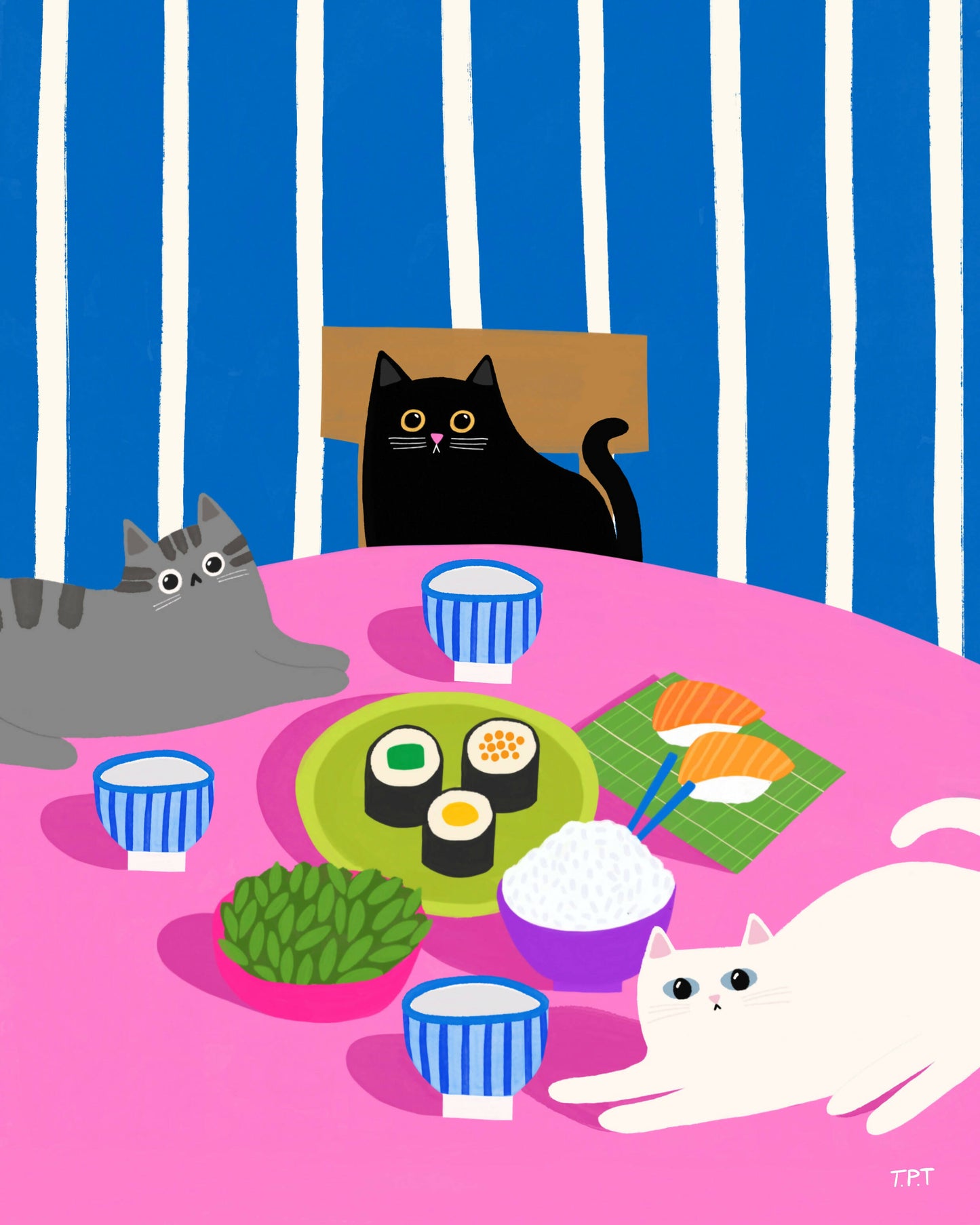 Cats Do Sushi Print