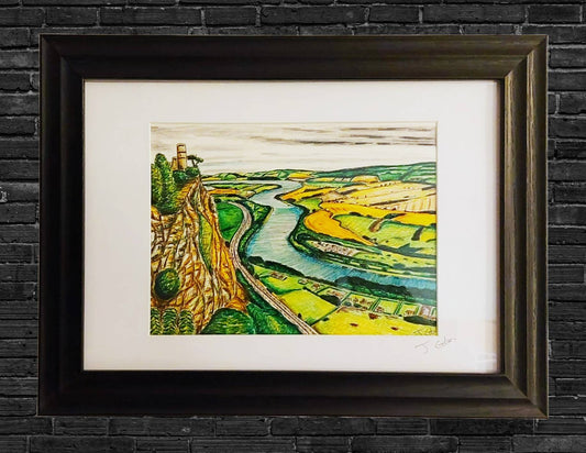 Kinnoull Hill, Perth Scotland framed/ unframed art print