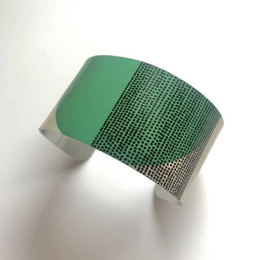 Balance Wide Cuff Bracelet - Green