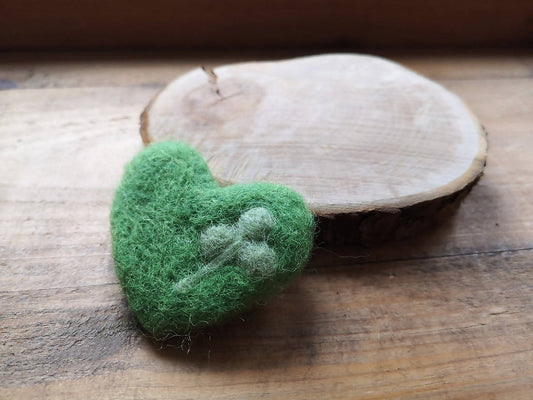 Green Heart Brooch