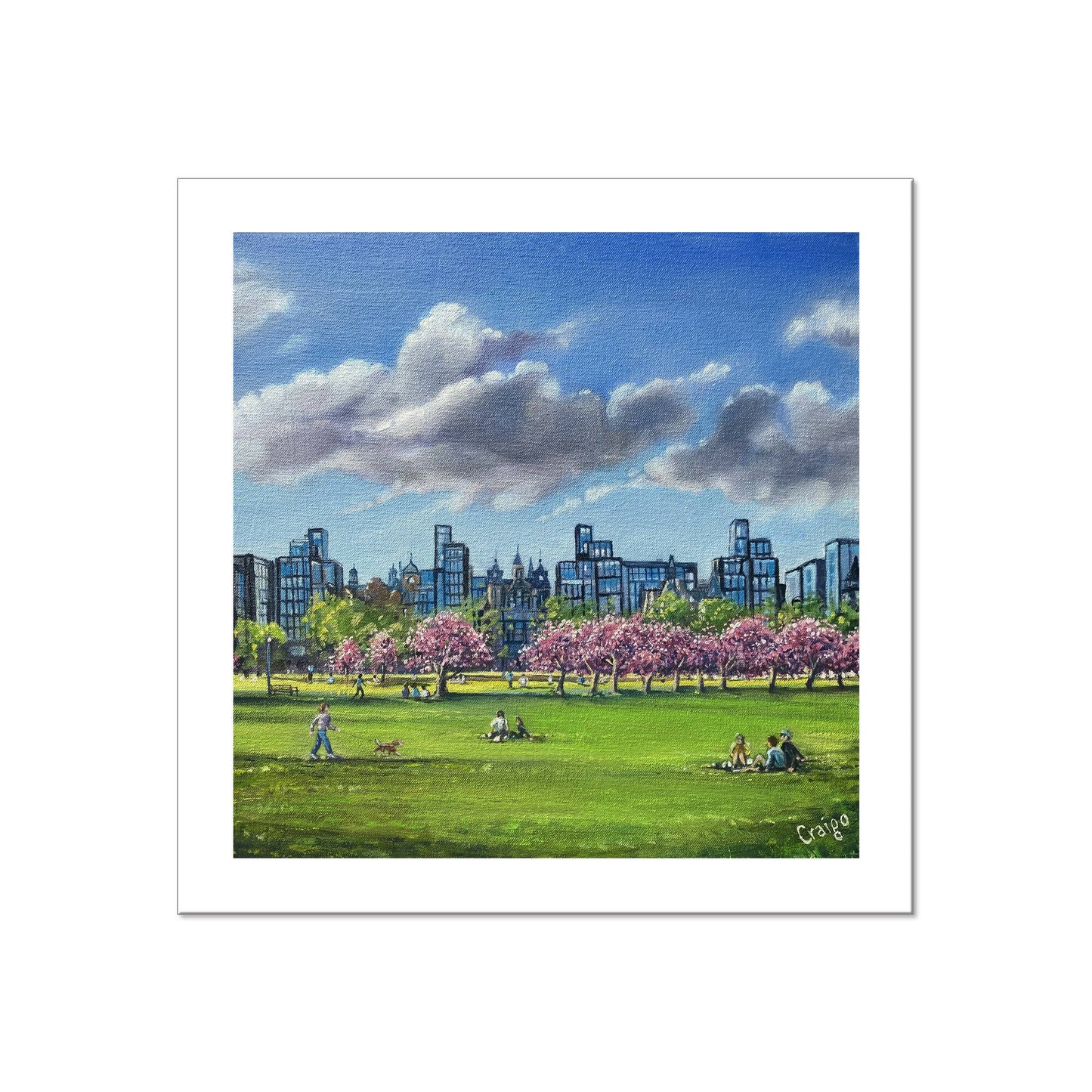 'The Meadows in Spring' - Giclee Fine Art Print 30x30cm