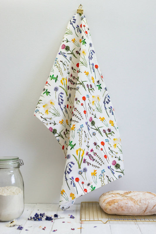 Wildflowers Watercolour Tea Towel