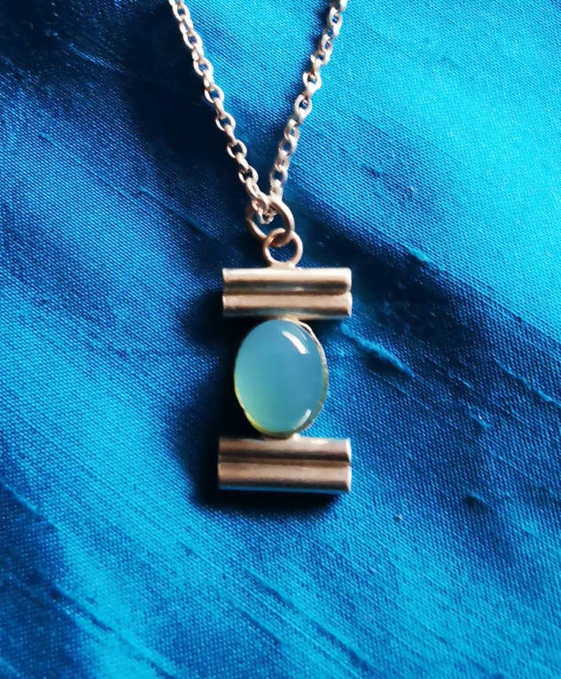 Small Pendant with Chalcedony Stone