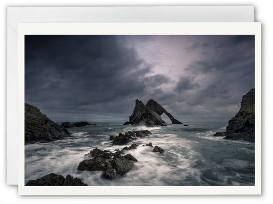 Bow Fiddle Rock, Portknockie - Scotland Greeting Card - Blank Inside