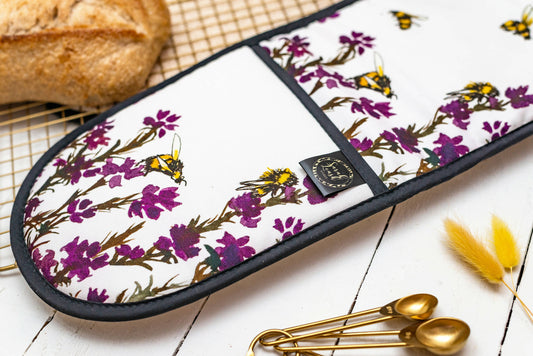 Heather & Honey Watercolour Oven Gloves
