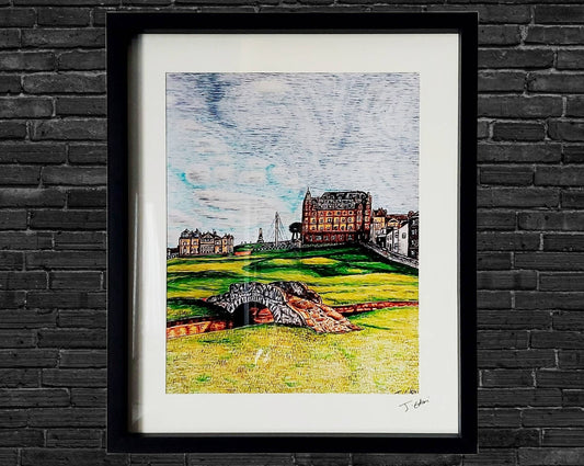 St Andrews, Swilcan Bridge , Scotland framed Giclee art Print