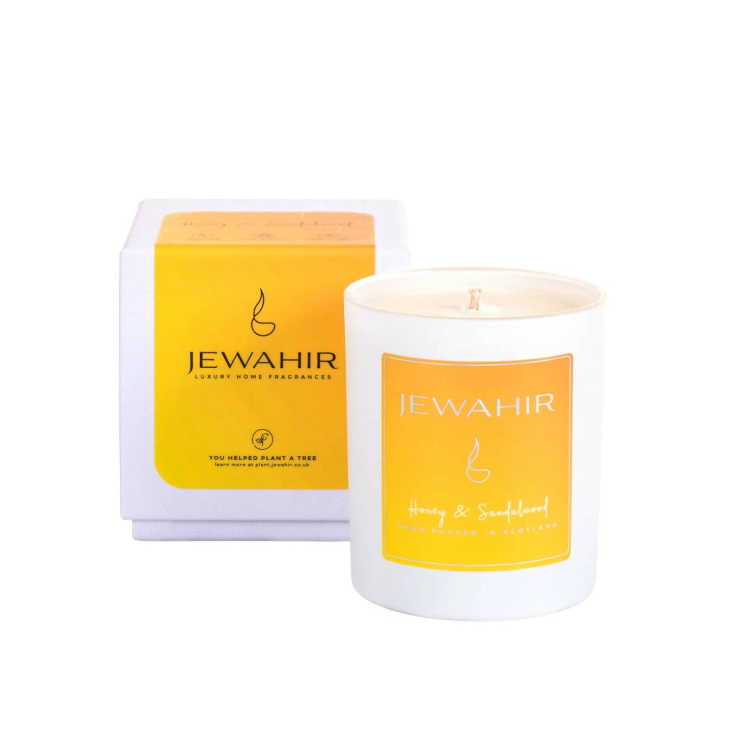 Honey & Sandalwood Scented Coconut/Soy Wax Candle