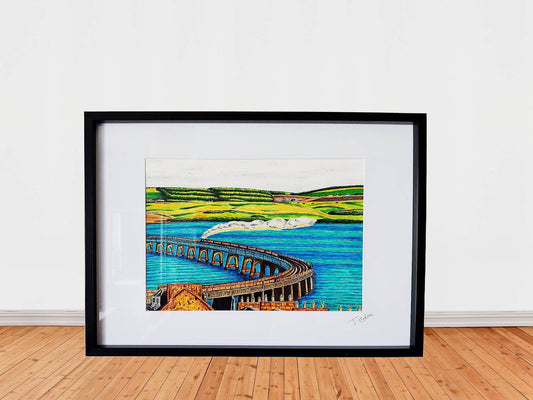 Tay Rail Bridge, Fife framed/ unframed art print