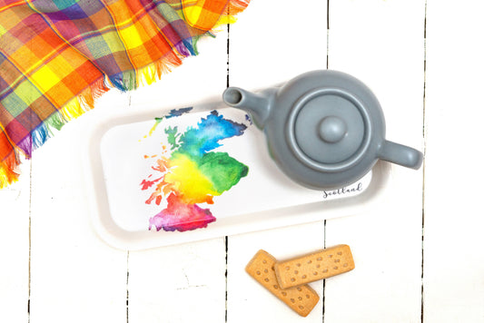 Scotland Watercolour Map Snack Tray