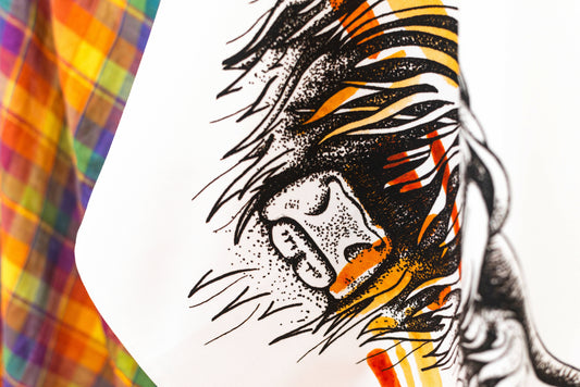 Highland Coo Watercolour Tea Towel