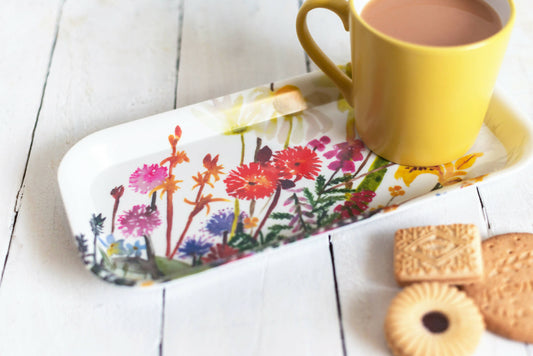 Wildflowers Bouquet Watercolour Snack Tray