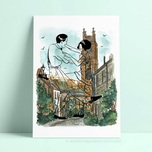 Our first date at Circus Lane- art print