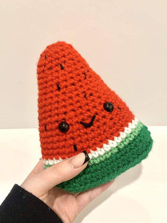 Watermelon Slice Crochet Plush