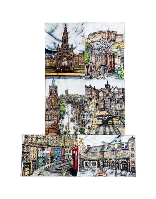 Edinburgh A6 Post cards